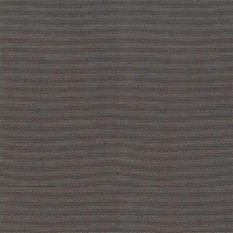 Dark grey textured pencil pleat curtain fabric.
