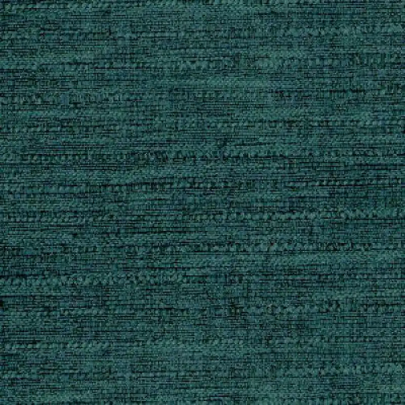 Dark teal textured pencil pleat curtain fabric.