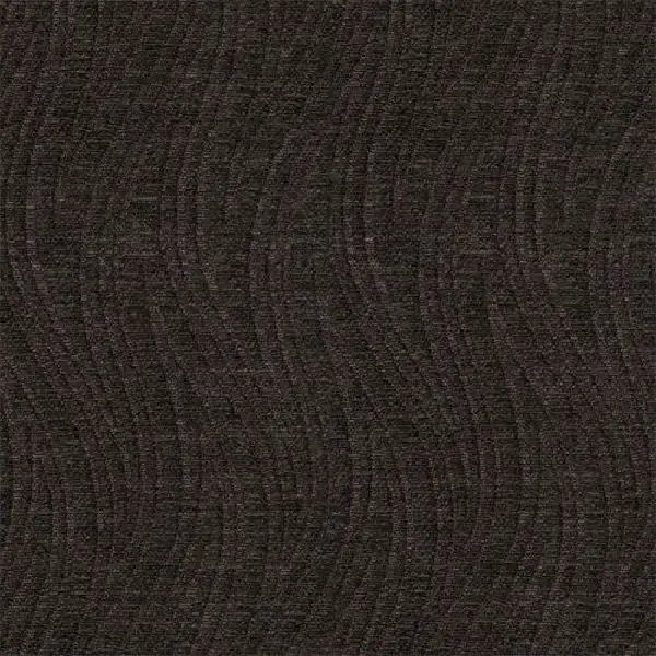 Solid pinch pleat curtain fabric in a textured, dark brown color.