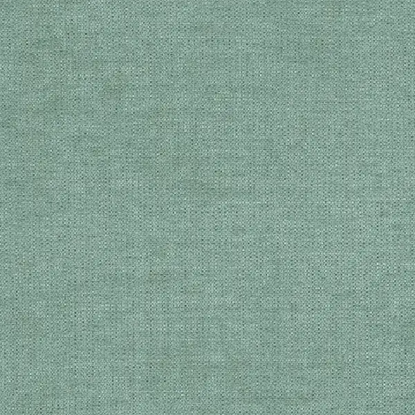 Solid pinch pleat curtain fabric in a textured, light teal color.