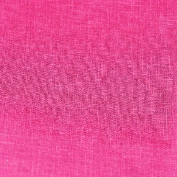 a bright fuchsia pink woven fabric with a crosshatch texture, likely for a curtain.