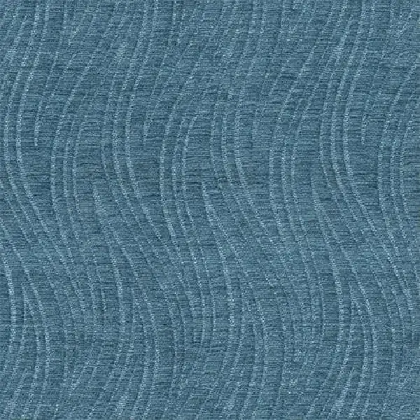 blue fabric with a subtle wavy pattern.