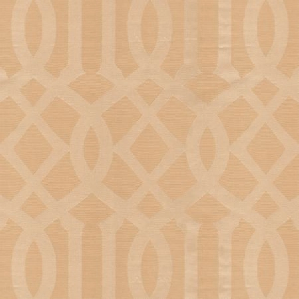 cream-colored blackout fabric with a subtle, repeating geometric lattice pattern.