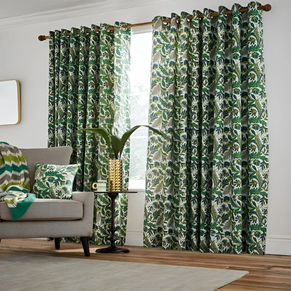 Green Eyelet Curtains dubai